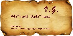 Váradi Györgyi névjegykártya